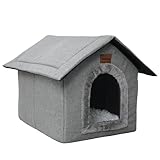 Whiwhi Hundehütte Hundehöhle mit Abnehmbarem Plüschkissen Katzenhöhle Haustierhaus Warmes Und...