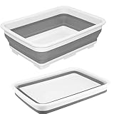 Roysmart Spülschüssel Faltbar Camping, 10L Waschschüssel Faltbar, Multifunktion Schneidebrett...