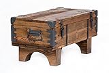 Alte Truhe Kiste Tisch Shabby Chic Holz Beistelltisch Holztruhe Couchtisch 37 cm Höhe / 38,5 cm...