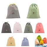 EMITUOFO Wasserdicht Packbeutel Set, 8 Stück Koffer Organizer Reisebeutel Organizer Tunnelzug...