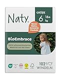 Naty BioEmbrace Baby Windeln Größe 6 (16 kg+) | 100% pflanzenbasierte Materialien auf der Haut |...