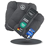 LILENO HOME 2er Set Stuhlkissen Anthrazit (38x38x8 cm) - Sitzkissen für Gartenstuhl, Küche oder...