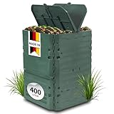 GARANTIA Thermo-King Komposter 400 Liter grün - Komposter Garten, Schnellkomposter, Abfall &...