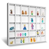 Creative Deco Weiße Setzkasten Holz Sammelbox Holztablett 28 Fächer | 44,5 x 40 x 3 cm | Bemalen...