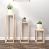 LVHUIDEH 3-teiliges Set Pflanzenständer Blumenhocker Blumentopfhalter Platzsparender Pflanzenhocker...