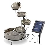 esotec Solarbrunnen für draussen Firenze | Kaskadenbrunnen | Solar Springbrunnen für außen |...