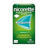 NICORETTE Kaugummi 2mg freshmint – Nikotinkaugummi zur Raucherentwöhnung – Minzgeschmack –2mg...