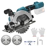 Akku Kreissäge 50mm Kompatibel mit Makita 18V Lithium-Akku(Ohne Akku), Bürstenlose Mini-Kreissäge...