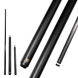 OKHEALING Carbon Fibre Billardqueue, 147cm, 12.4mm, für Amateur und Profi Billardspieler (mit...