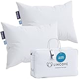 Lincove Cloud Natural Canadian White Down Luxus-Schlafkissen, 625 Füllkraft, Fadenzahl 500,...