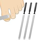 3Pcs Professionelle Edelstahl-lange Nagelfeile für dicke Nägel, Zehennagelfeile für Männer und...