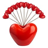 Obstgabeln 10 Stück Vorspeisengabel Herzform Edelstahl Lebensmittelgabel Wiederverwendbare...