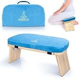 IPEB Meditationsbank Klappbar, Ergonomischer Bambus Yoga Hocker, Meditationshocker mit Kissen,...