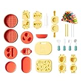 Lufttrocknendes Ton-Set, zum Basteln, mit Formen für Lebensmittel, chinesische Küche, Spielzeug...