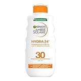 Garnier Sonnenschutz-Milch, LSF 30, feuchtigkeitsspendende Sonnencreme mit Shea Butter, Ambre...