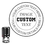 Stempel Personalisiert, Personalisierter Stempel Selbst Gestalten - 5 GrößEn, 9 Tintenfarben Und 8...