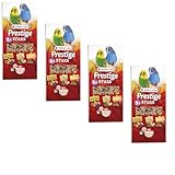 Versele-Laga Prestige Sticks Kleinsittiche Triple Variety | 4er Pack | 4 x 90 g | Knabbersnack für...
