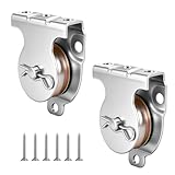 2 Stück Umlenkrollen Für 190 kg Tragen, Umlenkrolle Stahlseil Verzinkt, Robuste Eisen Seilrolle,...