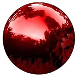 Milisten Garten reflektierende Kugel Gartenkugelkugeln rot Garten Reflexion roter Blickball...