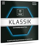 Gitarrensaiten Konzertgitarre - Premium Nylon-Saiten für Klassische-, Konzert-& Akustik-Gitarre - 6...