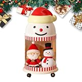 Penlimly Stofftier-Aufbewahrungsröhre,Durchsichtiger Schneemannförmiger Plüsch-Ausstellungseimer...
