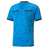 PUMA Herren Teamliga Referee Jersey Schiedsrichter-Shirt, Bleu Azur-puma Schwarz, XL EU