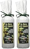 Le Terre di Colombo – 100% Italienisches Natives Olivenöl Extra, Flasche mit Weißer...