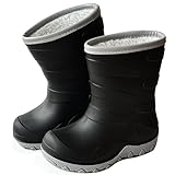 Gefütterte Gummistiefel Kinder für Jungen Mädchen, Thermo Warme Regenstiefel, Winter...