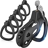 Yivans Harz Keuschheitskäfig Sex Spielzeug für die Männer Keuschheitsgürtel Cock Cage mit 5...