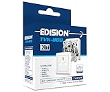 EDISION Antennendose Sat TVK-800 Kit: Durchgangsdose TV-R-SAT unterputz/aufputz 3-Loch inkl....