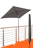 4smile Sonnenschirm Balkon SunnyShade Plus, mit Sonnenschirm Schutzhülle - Sonnnenschutz Balkon...