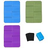 Amfrpar 3 Stück Thermo Sitzkissen Outdoor Faltbar Sitzunterlage XPE Sitzmatte Wasserdicht...