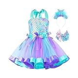 rockible Glitzerndes Prinzessin-Kleid für Mädchen, Geburtstagsparty-Outfit, Karnevalskostüm, mit...