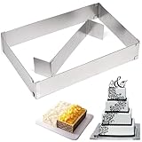 Karkar Backrahmen Rechteckig Verstellbar Edelstahl - Backform Rechteckig 27 * 18 * 5cm Hoch...