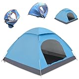 Pop Up Zelt 2 Personen, Automatisches Wurfzelt 2 Personen Wasserdicht, Ultraleicht Camping Zelt,...