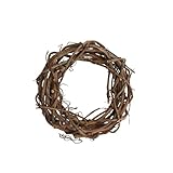 GLOREX 6 3804 725 - Rattankranz, Natur, ca. 30 x 30 x 8 cm, geeignet als Tisch-, Wand- oder...