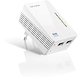 TP-Link WLAN Powerline Adapter TL-WPA4220 WLAN 300Mbit/s, AV600 Powerline, Zusatzeinheit, Es kann...