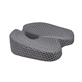 Smileshiney Autositzpolster, Memory Foam-Sitzkissen - Elastische Memory-Schaum-Stuhlkissenpolster -...