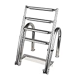 Poolleiter Edelstahl Bootsleiter Klappbar | 4 Stufen Badeleiter Ausziehbar 116 cm mit Rutschfesten...