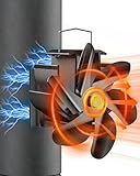 TITECK Kaminventilator Magnetisch, Ofenventilator Ohne Strom, 6 Blätter, Leiser Kamin Ventilator...