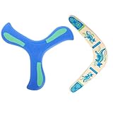 fufupaw 2 Stück Boomerang, Bumerang für Kinder, Boomerang für Kinder, Bumerang, Blauer Leucht...