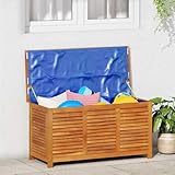 Mokuyary Gartenbox mit Lüftungsschlitzen 113x50x56 cm Massivholz Akazie Gartenbox mit...