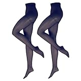 Nur Die 2er Pack Fit in Form 40 DEN starke Stützwirkung semi-blickdichte Fein-Strumpfhose seidig...