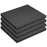 4er-Set Schaumstoff Zuschnitt: Hochdichte Schwarze Schaumstoffplatte 405x305x40mm...