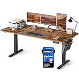 SONGMICS Höhenverstellbarer Schreibtisch elektrisch, 180 x 80 cm, stufenlos verstellbar,...