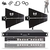 UHF-Antennen-Stromverteilersystem, Mikrofonsignalverstärker, Mikrofonsystem mit 2 Antennenpaddeln,...