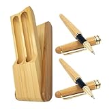 VICASKY Fountain Pen aus Karbonisiertem Nanbambus mit Stiften und Faltbarem Etui Leicht Vielseitig...