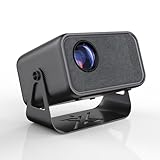 Mini Beamer mit 500 ANSI Lumen, Auto Fokus, 1080P Full HD, 4K-Eingang, WiFi 6, Bluetooth 5.0, 360°...