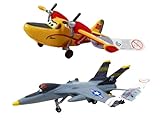 OPO 10 - Lot von 2 Flugzeugen aus dem Film Planes – Bullyland 7cms – LFA04