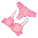 DIKACA Damen Spitzen Unterwäsche Set Elegantes Dessous mit Büstenhalter und Slip Hautfreundliches...